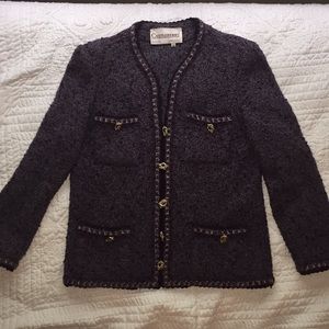 Castleberry Vintage Purple Nubby Jacket Size 12